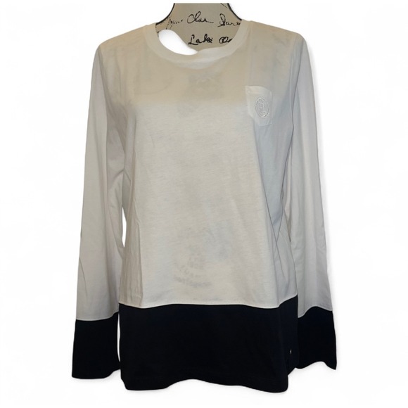 L-RL Lauren Active Women's XL Long Sleeve T-Shirt Top Color Block Casual - Picture 1 of 9